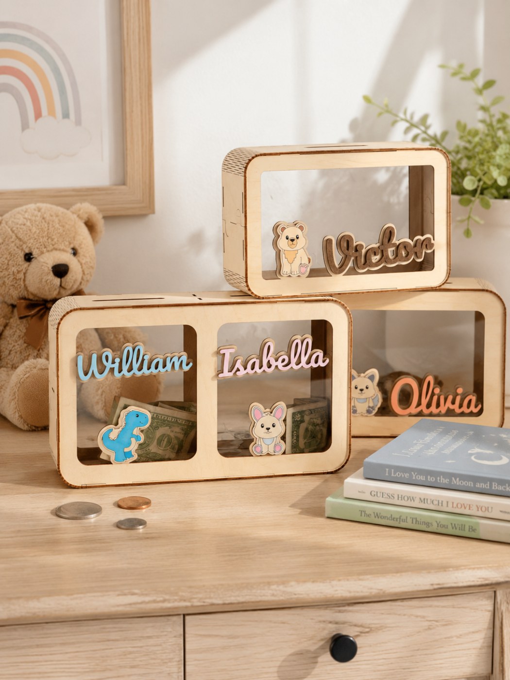 Personalized wooden kids decor by LaserWoodCraft