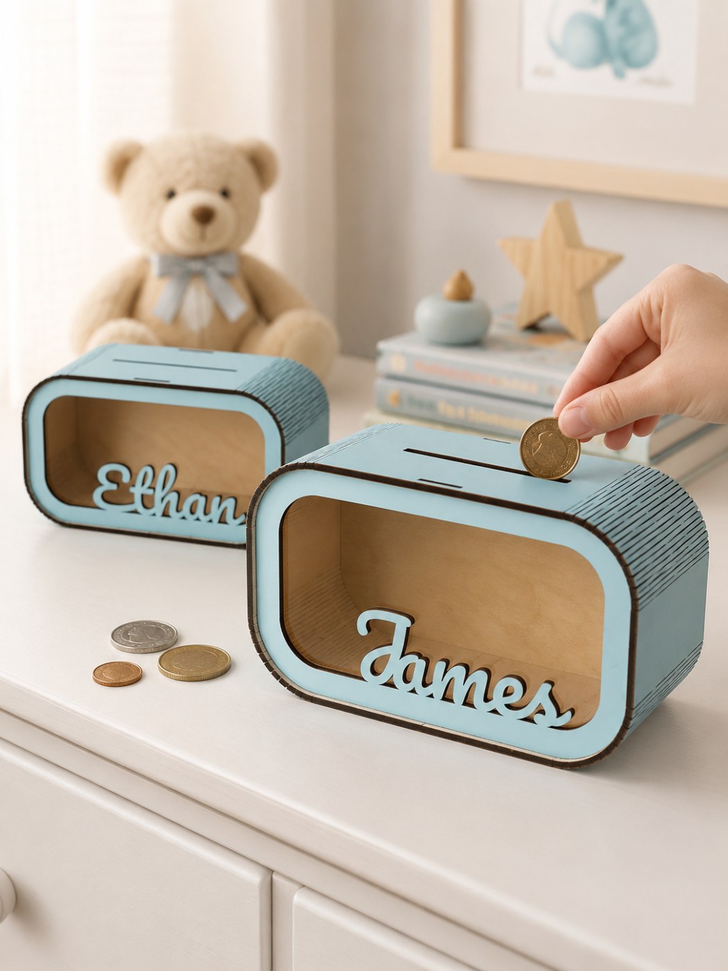 Personalized wooden kids name decor by LaserWoodCraft