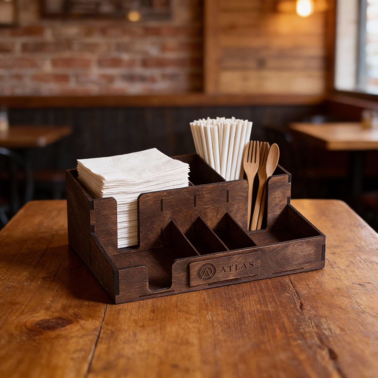 Custom Logo Restaurant Table Caddy