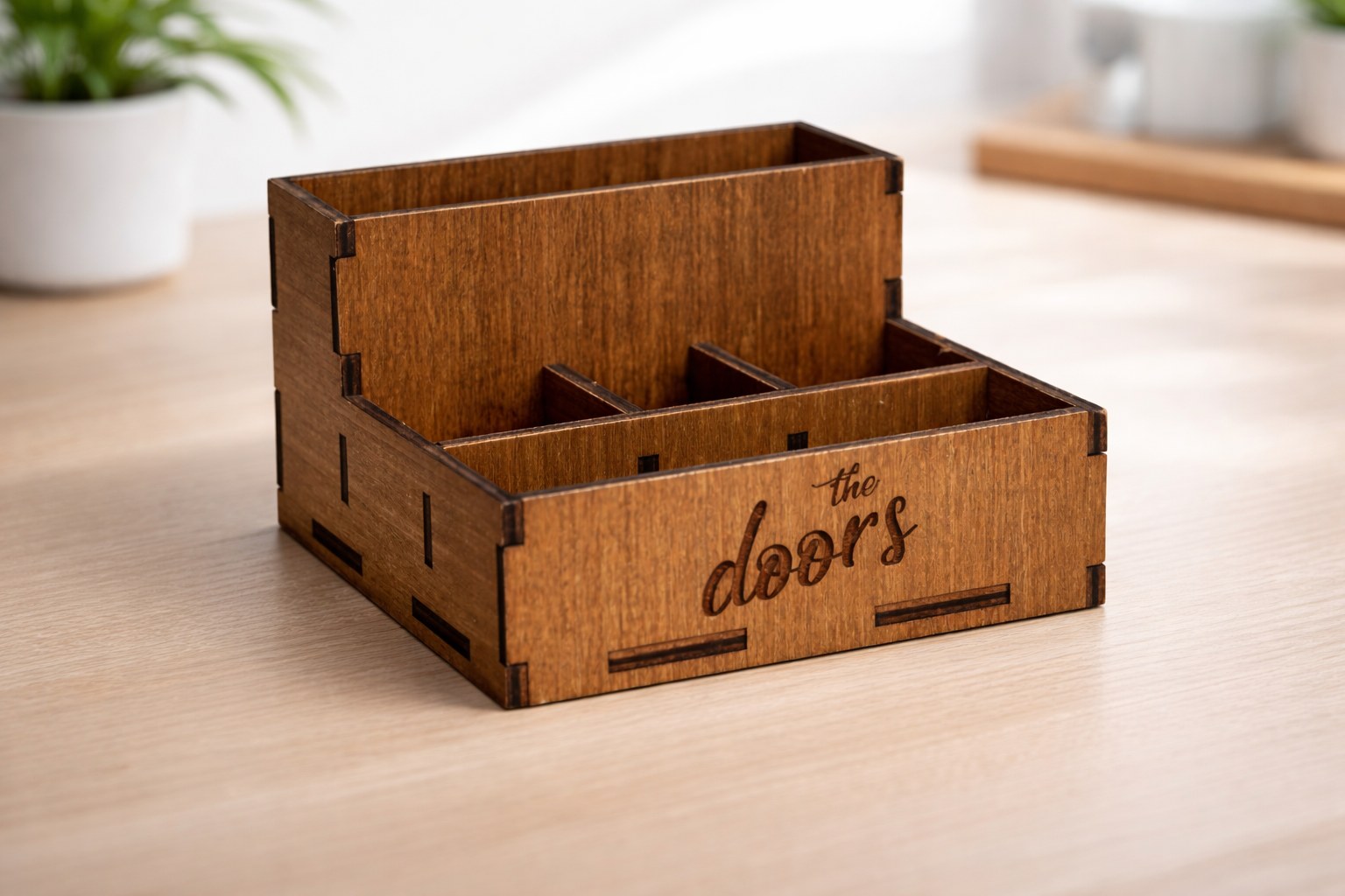 Personalized Wooden Table Organizer