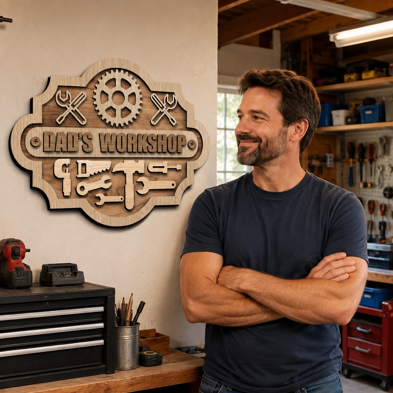 Personalized Dad’s Workshop Wood Sign
