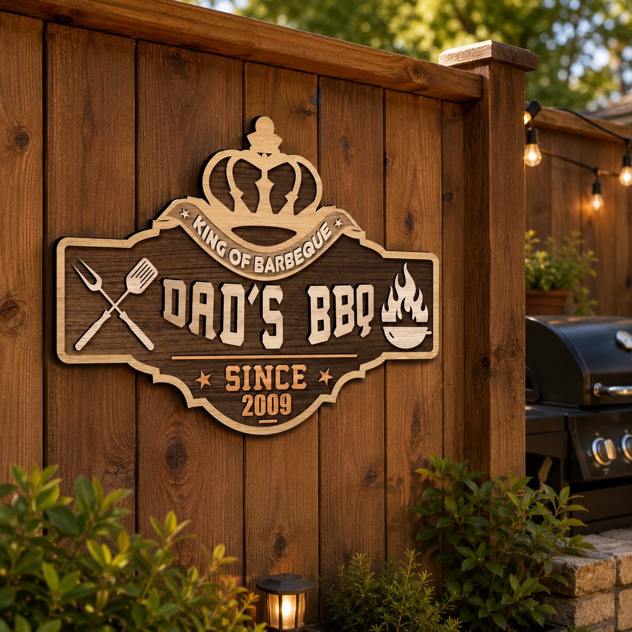 Personalized BBQ Grill Wood Sign