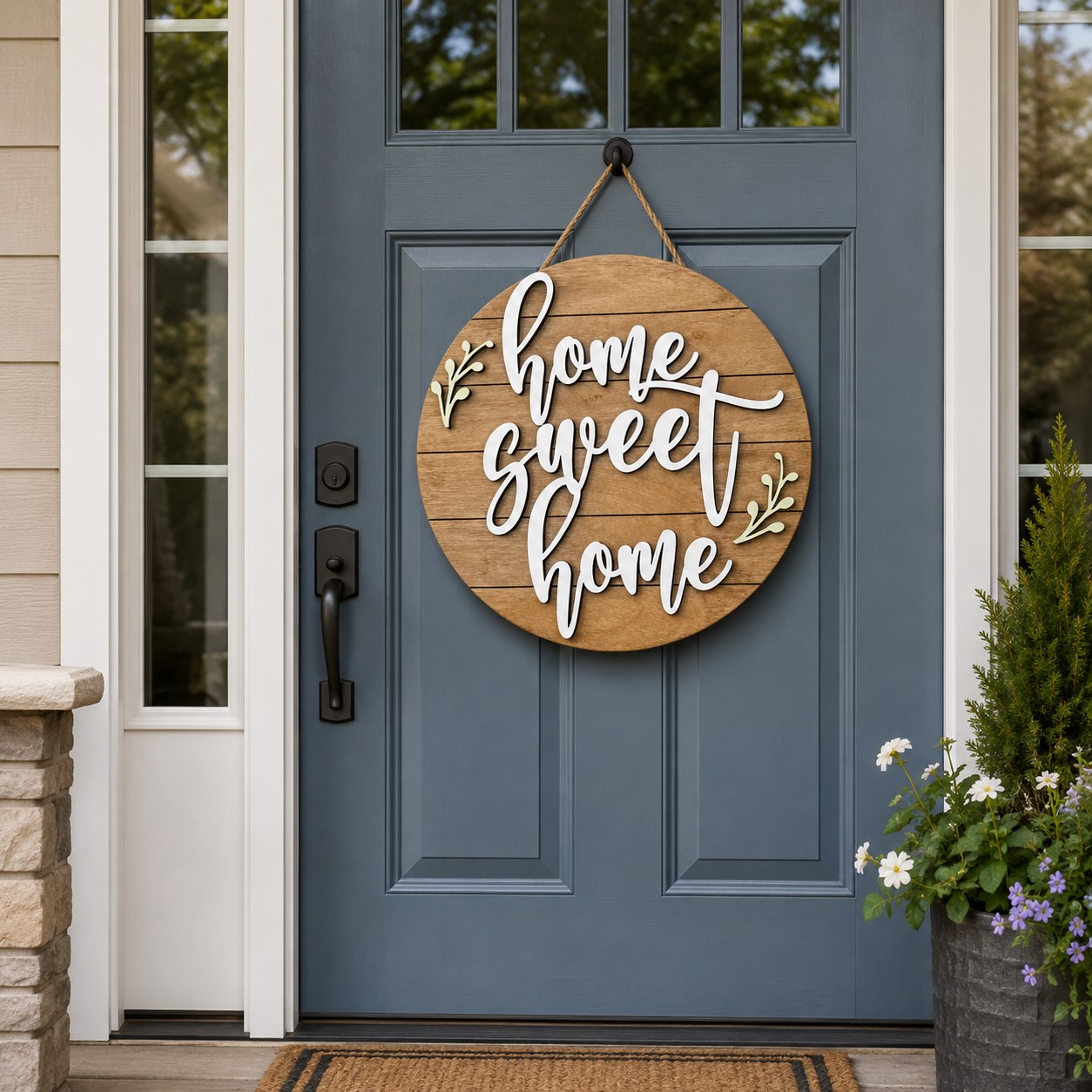 Home Sweet Home Wooden Door Sign