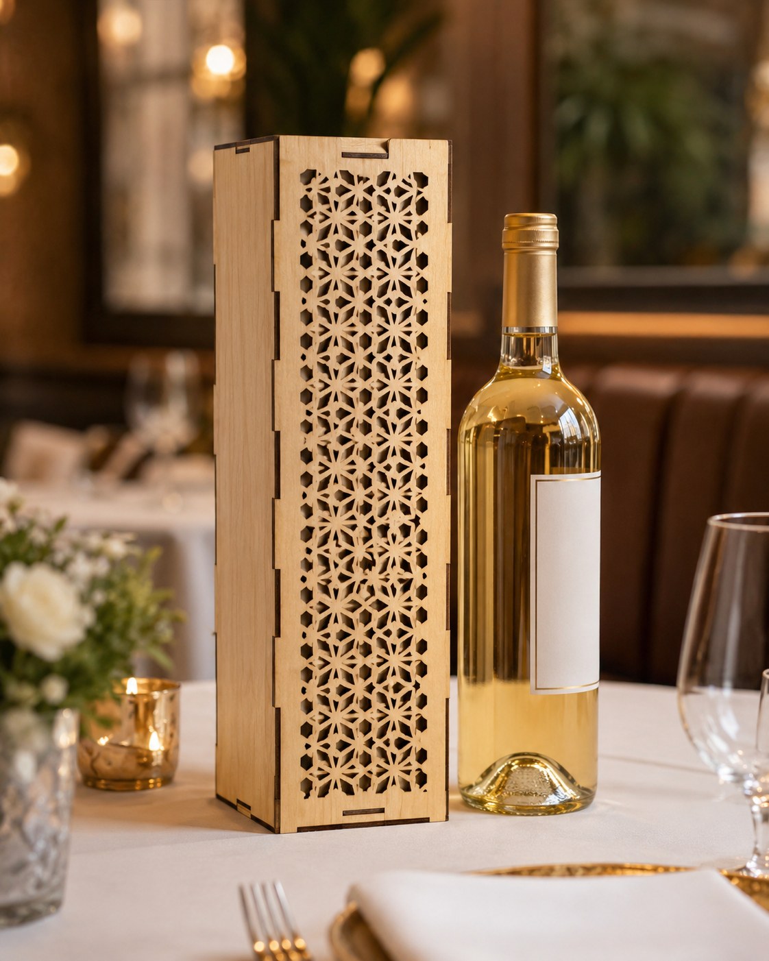 Single Bottle Wooden Wine Gift Box