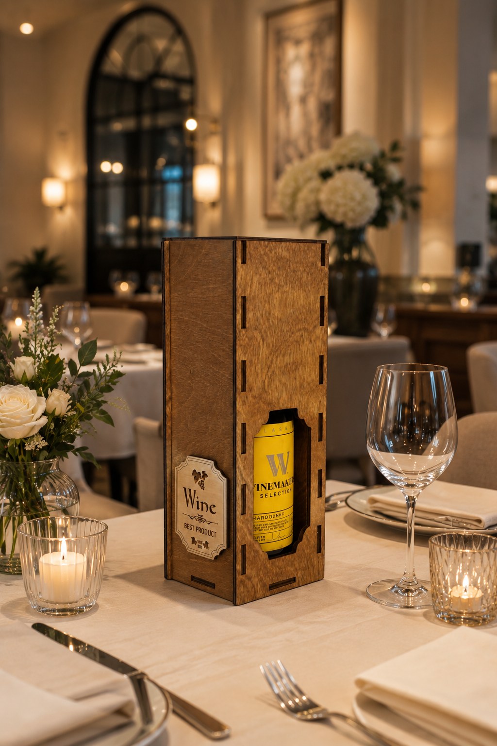 Wooden Wine Gift Box with Display Window